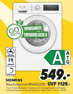MEDIMAX Siemens waschmaschine wg44g2z90 Angebot