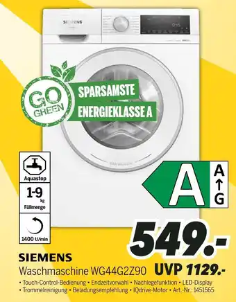 MEDIMAX Siemens waschmaschine wg44g2z90 Angebot