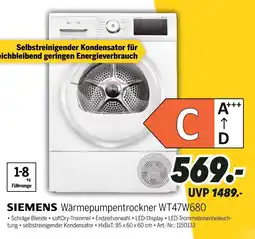 MEDIMAX Siemens wärmepumpentrockner wt47w680 Angebot