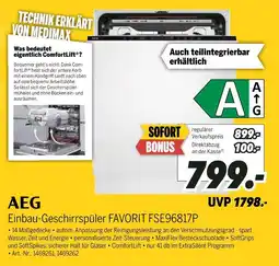 MEDIMAX Aeg einbau-geschirrspüler favorit fse96817p Angebot