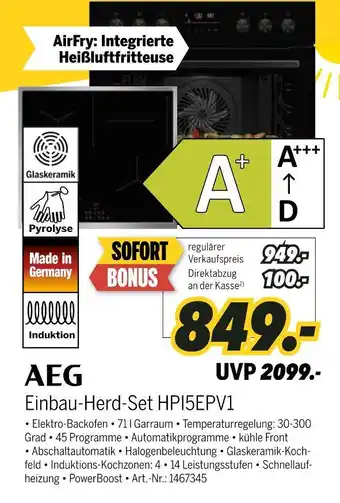 MEDIMAX Aeg einbau-herd-set hpi5epv1 Angebot