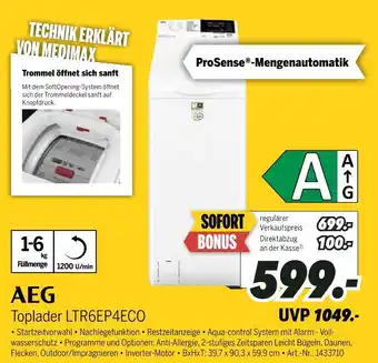 MEDIMAX Aeg toplader ltr6ep4eco Angebot