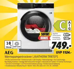MEDIMAX Aeg wärmepumpentrockner lavatherm tr8tep1 Angebot