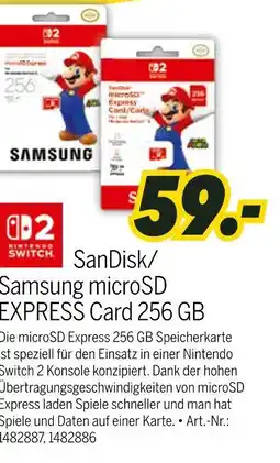 MEDIMAX Sandisk microsd express card 256 gb Angebot