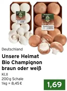 CAP Markt Unsere Heimat Bio Champignon braun oder weiß Angebot