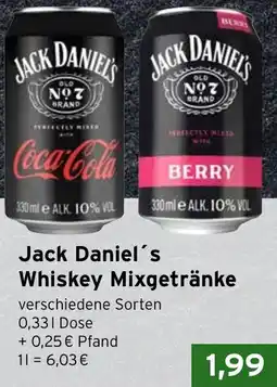 CAP Markt Jack Daniel's Whiskey Mixgetränke Angebot