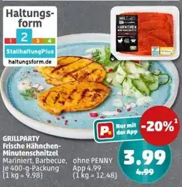 PENNY GRILLPARTY Frische Hähnchen- Minutenschnitzel Angebot