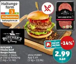 PENNY BUTCHER'S Frische Beef Burger Patties Angebot