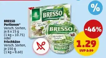 PENNY BRESSO Portionen oder Frischkäse Angebot