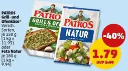 PENNY PATROS Grill- und Ofenkäse oder Feta Natur Angebot