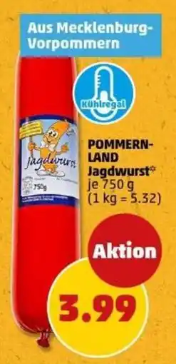 PENNY POMMERN-LAND Jagdwurst Angebot