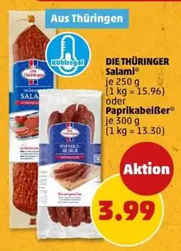PENNY DIE THÜRINGER Salami oder Paprikabeiẞer Angebot