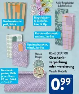 Aldi Süd Home Creation Geschenkverpackung Angebot