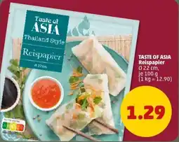 PENNY TASTE OF ASIA Reispapier Angebot