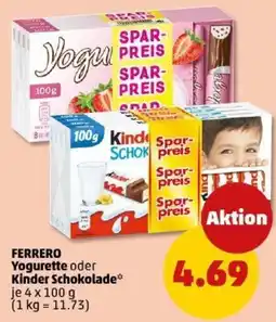 PENNY FERRERO Yogurette oder Kinder Schokolade Angebot
