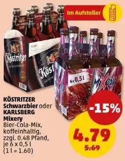 PENNY KÖSTRITZER Schwarzbier oder KARLSBERG Mixery Angebot