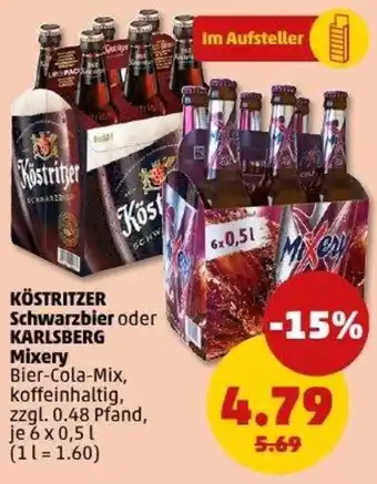 PENNY KÖSTRITZER Schwarzbier oder KARLSBERG Mixery Angebot