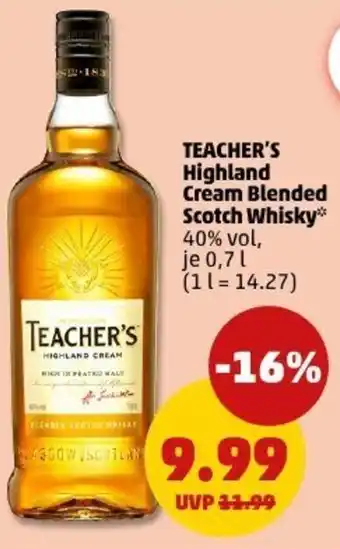 PENNY TEACHER'S Highland Cream Blended Scotch Whisky Angebot