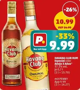 PENNY HAVANA CLUB RUM Especial oder Añejo 3 Años Angebot
