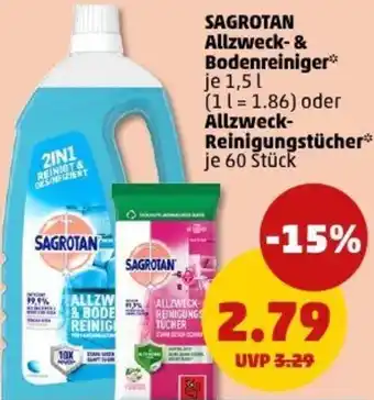 PENNY SAGROTAN Allzweck- & Bodenreiniger oder Allzweck- Reinigungstücher Angebot