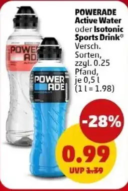 PENNY POWERADE Active Water oder Isotonic Sports Drink Angebot