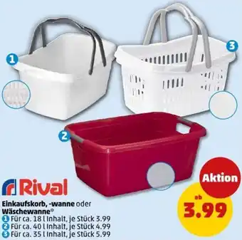 PENNY Rival Einkaufskorb, -wanne oder Wäschewanne Angebot