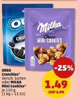 PENNY OREO Crunchies oder MILKA Mini Cookies Angebot