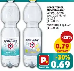 PENNY GEROLSTEINER Mineralwasser Angebot