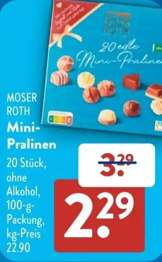 Aldi Süd MOSER ROTH Mini- Pralinen Angebot