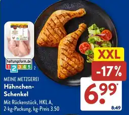 Aldi Süd MEINE METZGEREI Hähnchen- Schenkel Angebot