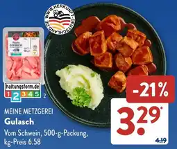 Aldi Süd MEINE METZGEREI Gulasch Angebot