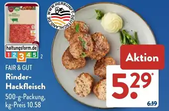 Aldi Süd FAIR & GUT Rinder- Hackfleisch Angebot