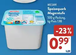 Aldi Süd MILSANI Speisequark Magerstufe Angebot