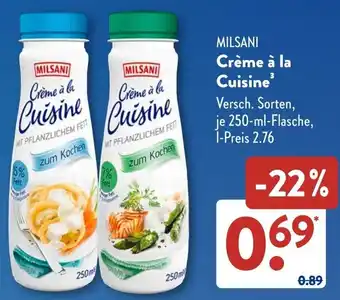 Aldi Süd MILSANI Crème à la Cuisine Angebot