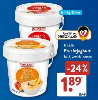 Aldi Süd MILSANI Fruchtjoghurt Angebot