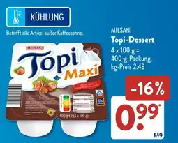 Aldi Süd MILSANI Topi-Dessert Angebot