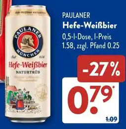Aldi Süd PAULANER Hefe-Weißbier Angebot