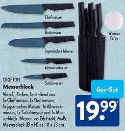 Aldi Süd CROFTON Messerblock 6er-Set Angebot