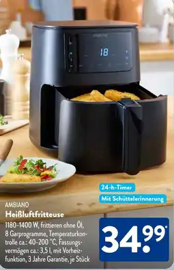 Aldi Süd AMBIANO Heißluftfritteuse Angebot
