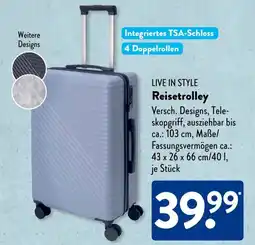 Aldi Süd LIVE IN STYLE Reisetrolley Angebot
