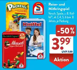 Aldi Süd Reise- und Mitbringspiel Angebot