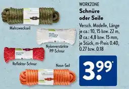 Aldi Süd WORKZONE Schnüre oder Seile Angebot