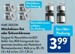 Aldi Süd HOME CREATION Mischdüsen-Set oder Schwenkbrause Angebot