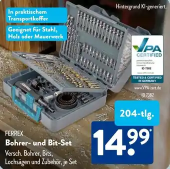 Aldi Süd FERREX Bohrer- und Bit-Set Angebot