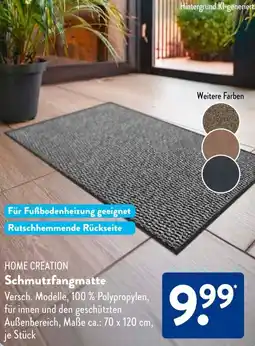 Aldi Süd HOME CREATION Schmutzfangmatte Angebot