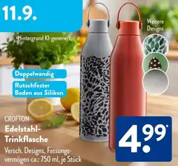 Aldi Süd CROFTON Edelstahl- Trinkflasche Angebot