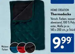 Aldi Süd HOME CREATION Thermodecke Angebot