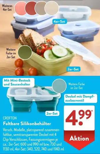 Aldi Süd CROFTON Faltbare Silikonbehälter Angebot