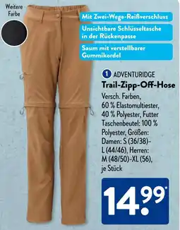 Aldi Süd ADVENTURIDGE Trail-Zipp-Off-Hose Angebot