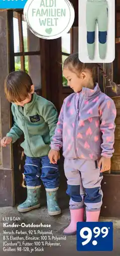 Aldi Süd LILY & DAN Kinder-Outdoorhose Angebot